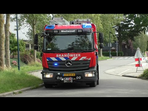 Middel IBGS Brandweer Westwoud en AGS komen met spoed ter plaatsen bij een Gaslekkage in Blokker