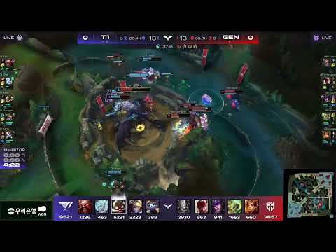 T1 vs GenG Faker Corki doing 8k dmg in one team fight