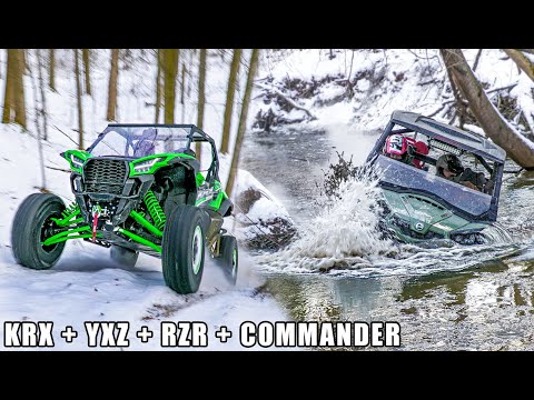 Cold Creek Carnage - SXS/UTV Winter Trail Riding - KRX1000, YXZ1000, RZR Turbo, Commander 800, RZR4