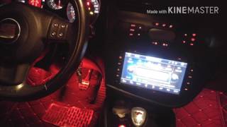 Custom car floor mats for seat leon Cupra .led light interior