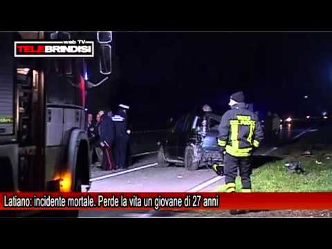 Latiano: incidente mortale  Perde la vita un giovane di 27 anni