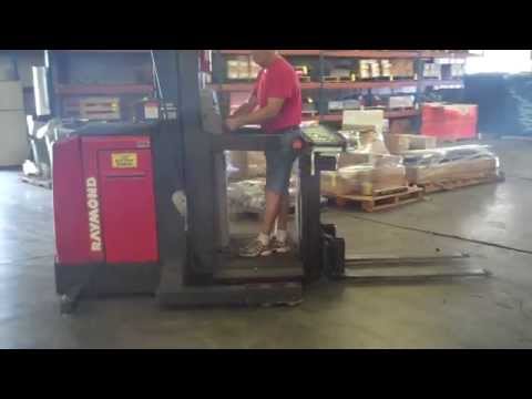 Raymond Orderpicker Lift Truck w/Cart Attachment - Tag #40137