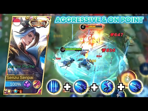 LING AGGRESSIVE + ON POINT - LING BEST ROTATION NO DEATH | Mobile Legends