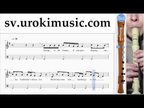 Lär Dig Spela Blockflöjt (Barock) Passenger - Let Her Go Tabs Nybörjare Del 2 um-i492