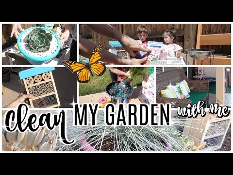 PATIO MAKEOVER | DIY BUTTERFLY BATH | GARDENING WITH KIDS Video