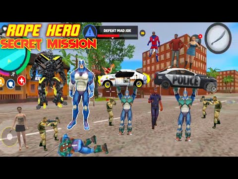 Rope Hero Vice Town Police Big Attack On Rope Hero