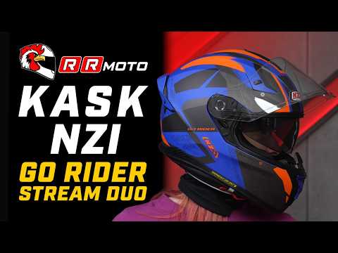 NZI GO RIDER STREAM DUO _ integralny kask motocyklowy w stylistyce sportowej | ECE 22.06