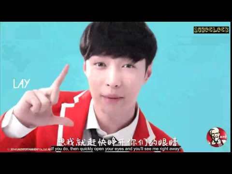 [ENGSUB] 141225 EXO x KFC wake up call - Lay Kevin MxWotring