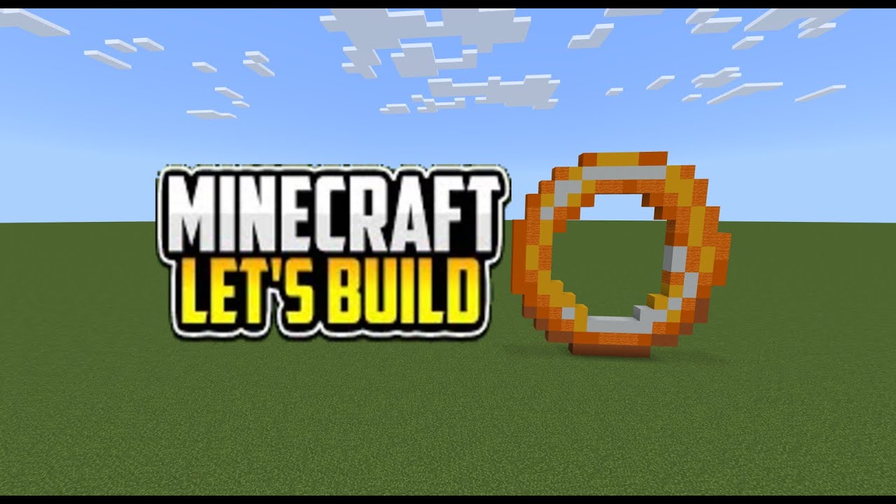 Building Sonic Ring Pixel Art Tutorial In Minecraft