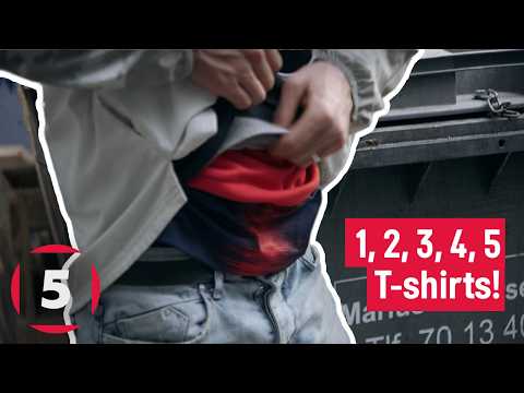 Butikstyv stjæler t-shirts ved at tage dem på | Fra arkivet: Strøgvagterne | Kanal 5 Danmark