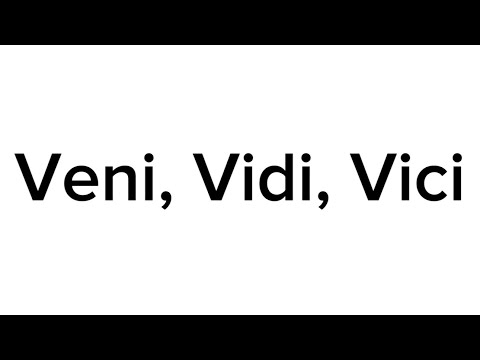 How to pronounce Veni, Vidi, Vici?(CORRRECTLY)