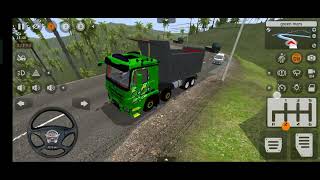 12 wheel Bharat Benz track niche palat gai  drawing Indonesia travel transport drawing