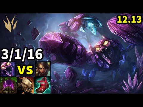 Skarner Jungle vs Nidalee - KR Master | Patch 12.13