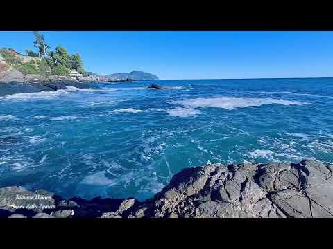 Il SUONO delle ONDE DEL MARE, RILASSANTE rumore del mare (Costa Ligure)
