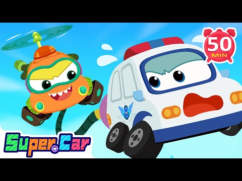 Thrilling Flight | Rescue Cars & Car Songs | Nursery Rhymes | Kids Cartoons | SuperCar