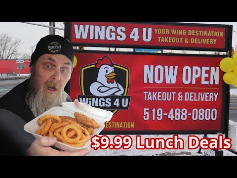 $9.99 Lunch Special at Wings 4 U (London, Ontario) #londonontariofood  #cheapeats