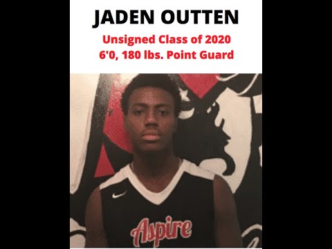 Aspire Academy HS: Jaden Outten - 6'0, 180 lbs. PG - c/o 2020 - 2019-20 Season Highlights