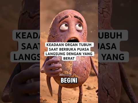 Pelan-pelan, kasih air putih dulu yang cukup😒 #edukasikesehatan #faktamenarik #berpuasa #animasi