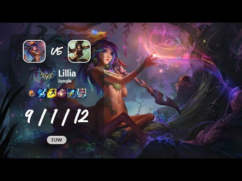 Lillia Jungle vs Nidalee - EUW Challenger Patch 13.13