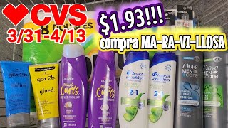 una compra MA-RA-VI-LLOSA de 11 productos con cupones en CVS 🔥🔥