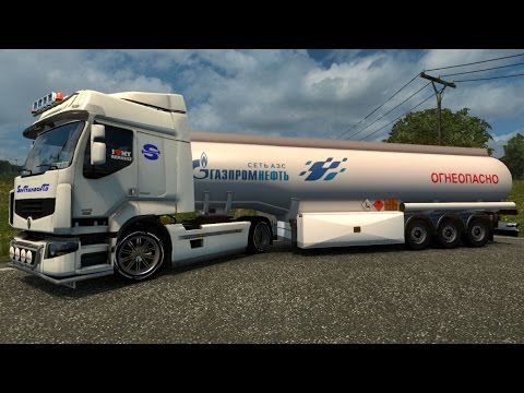 RENAULT PREMIUM REWORKED v3.6 & GAZPROMNEFT SCHWARZMULLER 1.26 ETS2 (Euro Truck Simulator 2)