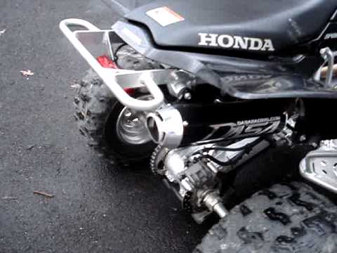 Honda TRX450R Exhaust Sound Comparison HMF vs. DASA