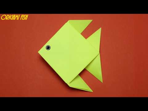 How to make a fish out of paper. Origami fish.