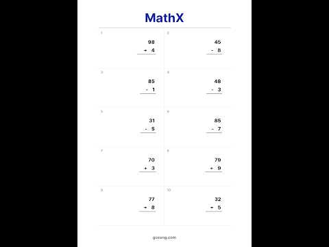Cute Minimalist Math Practice Sheets