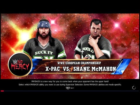 #FixWWE2K20 Shane McMahon vs X-Pac | European Championship No Mercy UK 1999