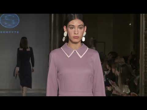Lilac Virgin Wool Dress @ London Fashion Week AW 19 / 20