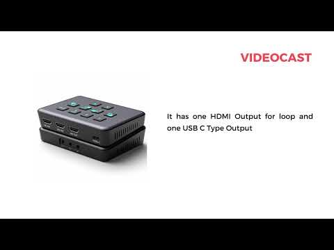 VIDEOCAST 2 Channel HDMI USB 3.0 Video Capture Card Device with Loop Out Mixer for Live Streaming