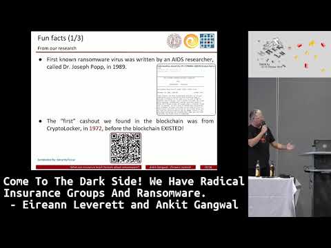 Hack.lu 2018: Radical Insurance Groups And Ransomware. - E. Leverett and A. Gangwal