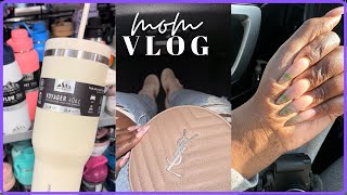 MOM VLOG | ERRANDS, STANLEY CUP DUPE,  NAIL APPT + BABY ROOM ORGANIZATION