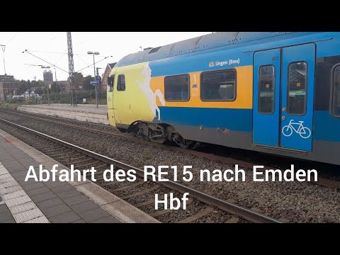 Die Abfahrt des RE15 nach Emden Hbf in Leer (Ostfriesland)