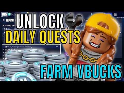 UNLOCK Daily Quests 2024 GUIDE! Farm VBUCKS AND XP! | Fortnite Save The World