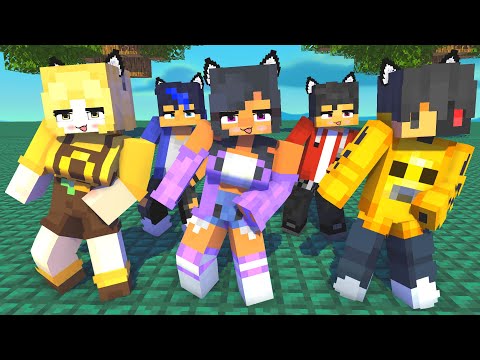 SIMPLE DIMPLE DARLING OHAYO APHMAU NEW FRIENDS ETHOBOT & PRETTY DAISY -MINECRAFT ANIMATION #shorts