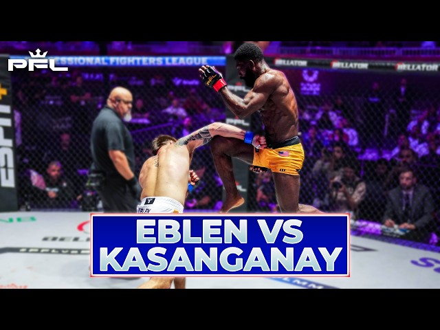 Eblen vs Kasanganay (PFL vs Bellator) → The Road to PFL Pittsburgh | No Commentary Full Fight