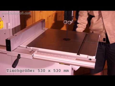 Holz schneiden und sägen mit der Tischler Bandsäge, Schreiner Bandsäge SBW5300 von Holzprofi