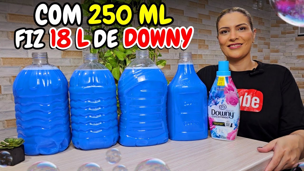 AMACIANTE DOWNY COM 3 INGREDIENTES FAÇA 18 LITROS! XONEI😍