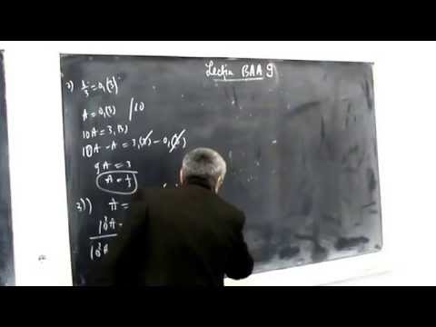 Lectia BAA 9  - Fractiile periodice se transforma in fractii ordinare