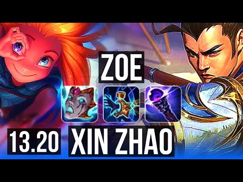 ZOE vs XIN (MID) | 2.2M mastery, 7 solo kills, Legendary, 16/3/8, 400+ games | NA Master | 13.20