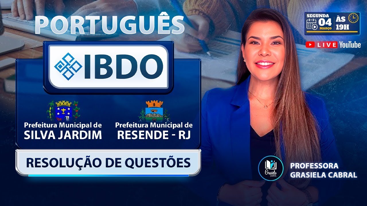 LIVE #242 - IBDO - RESOLUÇÃO DE QUESTÕES - PORTUGUÊS