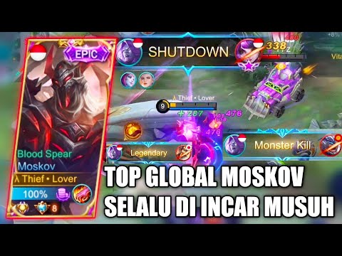 TOP GLOBAL MOSKOV TERKUAT DI BUMI, SELALU BIKIN MUSUH KENA MENTAL - MOBILE LEGENDS