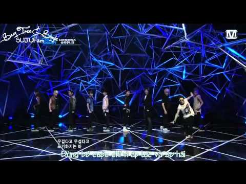 [SJF Vietsub] 120705 SUPER JUNIOR - Sexy Free & Single | Mcountdown COMEBACK STAGE
