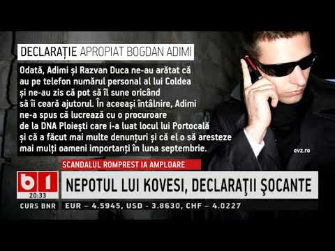STIRI B1TV- SCANDALUL ROMPREST IA AMPLOARE, NEPOTUL LUI KOVESI, DECLARATII SOCANTE