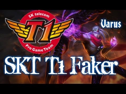 SKT T1 Faker VARUS vs Vel'Koz Mid Lane - League of Legends Ranked Korean