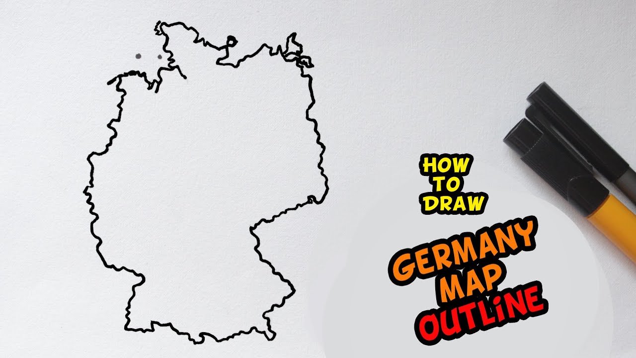 How to Draw Germany Map Outline | Countries Maps Drawing