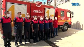 GÜZEL YÜREKLİ İTFAİYE EMEKÇİLERİ EREĞLİ’YE DÖNDÜ