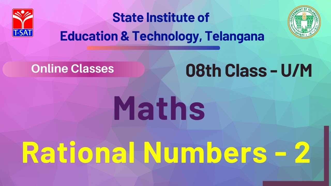 08th Class (U/M) || Maths – Rational Numbers - 2