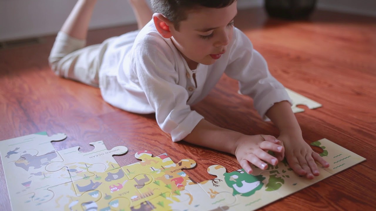 Petit Collage Podlahové puzzle deštný prales